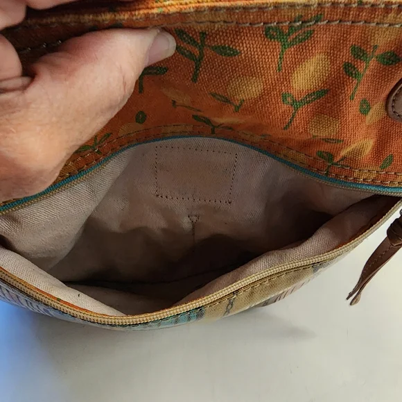 Fossil Vintage Birdcage Key-per Keyper Coated Canvas - Picture 9 of 13